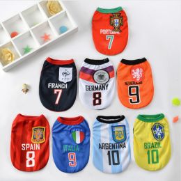 Pet clothes Large, medium and small dogs Golden haired cats World Cup basketball clothes Football vest Dog clothes