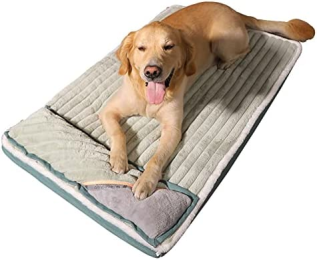 Warm Dog bed Sleeping Pad Cat bed Kennel with Pillow Anti-Tear Bite Mattress Pet Floor Mat pet bed