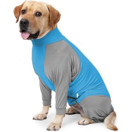 Dog Pullover Pajamas Home Wear Dog Recovery Suit Pet Cozy Onesie Jumpsuit Apparel Outfit Clothes for Dogs Walking Hiking Sleep