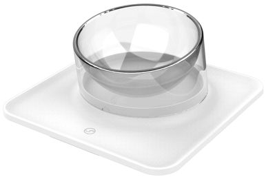 Pet Life 'Surface' Anti-Skid and Anti-Spill Curved and Clear Removable Pet Bowl